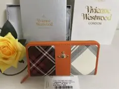 【新品】Vivienne Westwood 長財布 オレンジチェック