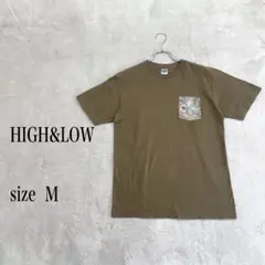 HIGH&LOW オリーブ Tシャツ サイズM 綿100%