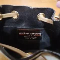 andrea cardone 本革 バケツ型バッグ グレー