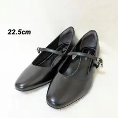 美品✨アオキ　レミュー　究極の就活パンプス　ストラップ　22.5　黒　3.5