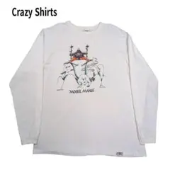 90s USA製 Crazy Shirts ロンT ロゴ プリント ホワイト