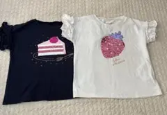 グローバルワーク　スパンコール　Tシャツ　100 2枚セット　半袖
