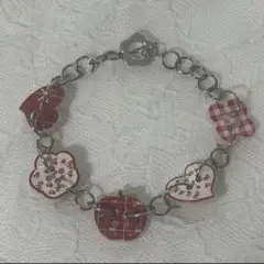 赤いピクニックの夢ウィッシュコアフェアーグランジブレスレット【ハンドメイド】
