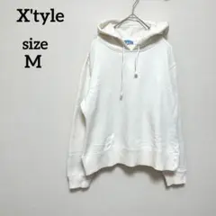 エクスタイル　X'tyle パーカー　BASE BALL ホワイト　M