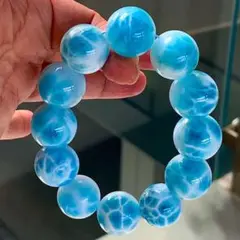 天然ラリマー ブレスレット 20mm、146.6g