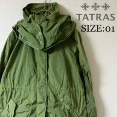 TATRAS(タトラス)ナイロンモッズコート/01/オリーブ/製品染め