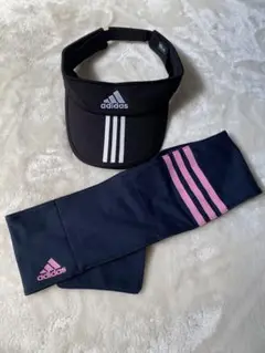adidas 3本ライン サンバイザー&ネッククーラー