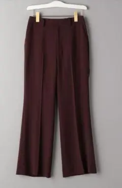 新品 United Arrows ポリエステルツイルフレアパンツ ブラウン