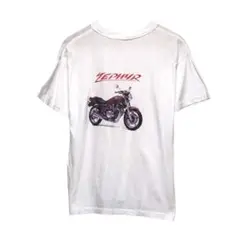 90s Kawasaki×ZEPHYR ゼファー　ビンテージ半袖Tシャツ　ロゴ