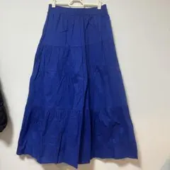 【期間限定価格】ネイビー フレアロングスカート