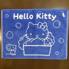 新品ハローキティ Hello Kitty バスマット 青