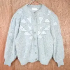 CARADONNA 【美品】ヴィンテージ カーディガン ウール パッチワーク