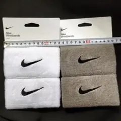 nike ナイキ リストバンド ロング ホワイト グレー 4個 現状渡し 002