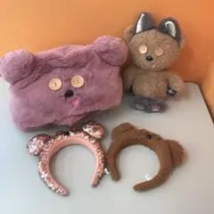 ユニバ　ティム　ぬいぐるみ　カチューシャ　ファンキャップ　4点セット　ミニオン