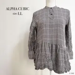 ☆美品☆ ALPHA CUBIC アルファキュービック チェック柄 LLサイズ