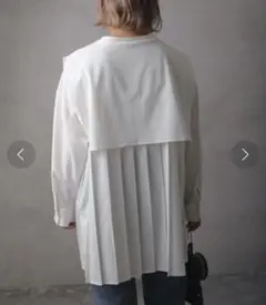 美品 ap retro バックプリーツバンドカラーシャツ 2way