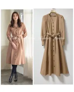 【美品】ANAYI ウールロングワンピース 38