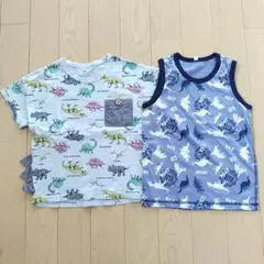 恐竜柄　半袖Tシャツ　タンクトップ　まとめ売り