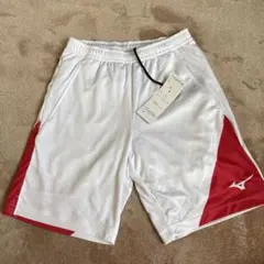 Mizuno バドミントン ショートパンツ M ホワイト/レッド