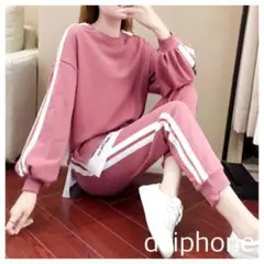 3XL ピンク レディース 上下 ジャージ オーバーサイズ