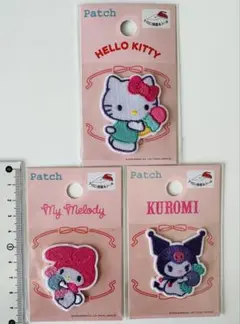 【新品】キティ♡クロミ♡マイメロ　ワッペン3枚セット