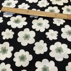 花柄プリント　オックス　110×200