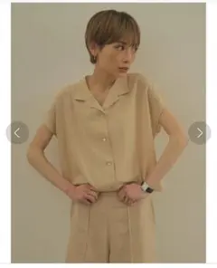 rem closet オープンカラーシャツ ベージュ