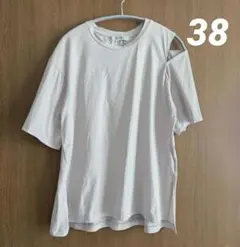nano・universeナノユニバース★ショルダースリットTシャツ38