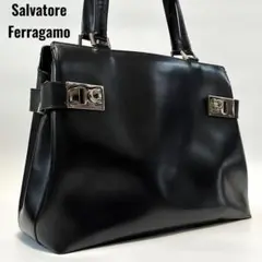 【美品】Salvatore Ferragamo レザー ハンドバッグ フォーマル