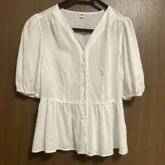 【美品】ユニクロ　半袖ブラウス