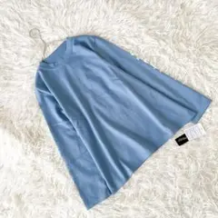 新品 《プレッツォ》 (M-L) ロングスリーブカットソー クルーネック 無地
