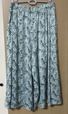 eur3 リーフ柄　ワイドパンツ