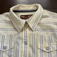 Hollister ストライプ 長袖カジュアルシャツ　アメリカ正規店購入
