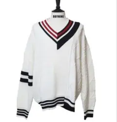 t×tヨンジュン着用　ROYNINE ユニセックス　Vネックニット