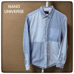 NANO UNIVERSE ナノユニバース チェック ストライプ 長袖シャツ