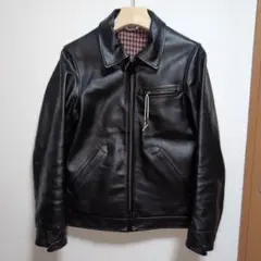 【極美品】BEN DAVIS カウレザー シングルライダースジャケット 千鳥格子 m19656324026_1.jpg?1711193147