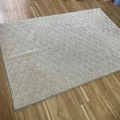 洗えるフランネルラグ　ライトグレー　130×190cm