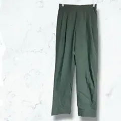 2354＊グローバルワーク＊テーパードパンツ 緑 XS ウエストゴム 裏地なし