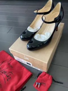 クリスチャンルブタン louboutin黒パテントパンプス