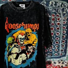 Goosebumps ティーシャツ ダメージ加工 グレーブラック