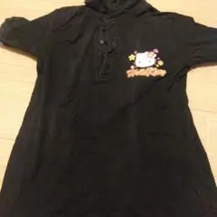 Hello Kitty ブラック 半袖ポロシャツ Мサイズ