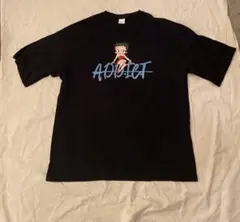 【ADDICT】アディクト×ベティコラボTシャツ　XLサイズ、ブラック