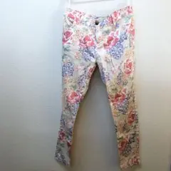 花柄 スリムフィット チノパン #100