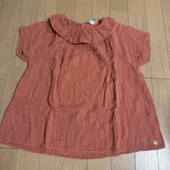 コットン フリル襟 半袖シャツ 152cm