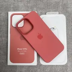 「新品未使用」iPhone 13 Pro シリコンケース ピンクポメロカラー