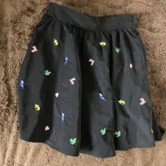SCOLarスカラー 刺繍入りフレアミニスカート