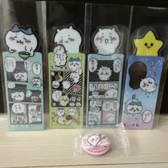 ちいかわ ブックマークコレクションまとめ売り⭐︎おまけ、ちいかわくら寿司缶バッチ