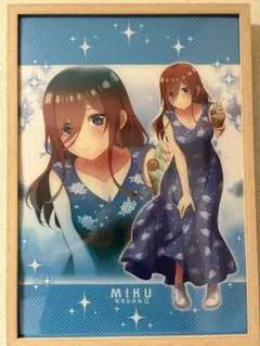 中野三玖ポスターとクリアカード
