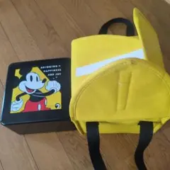 ミッキーマウス 蓋付き収納ボックス２段&保冷バック