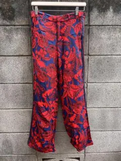 Desigual スラックス ボタニカル柄 ラメ サイドライン